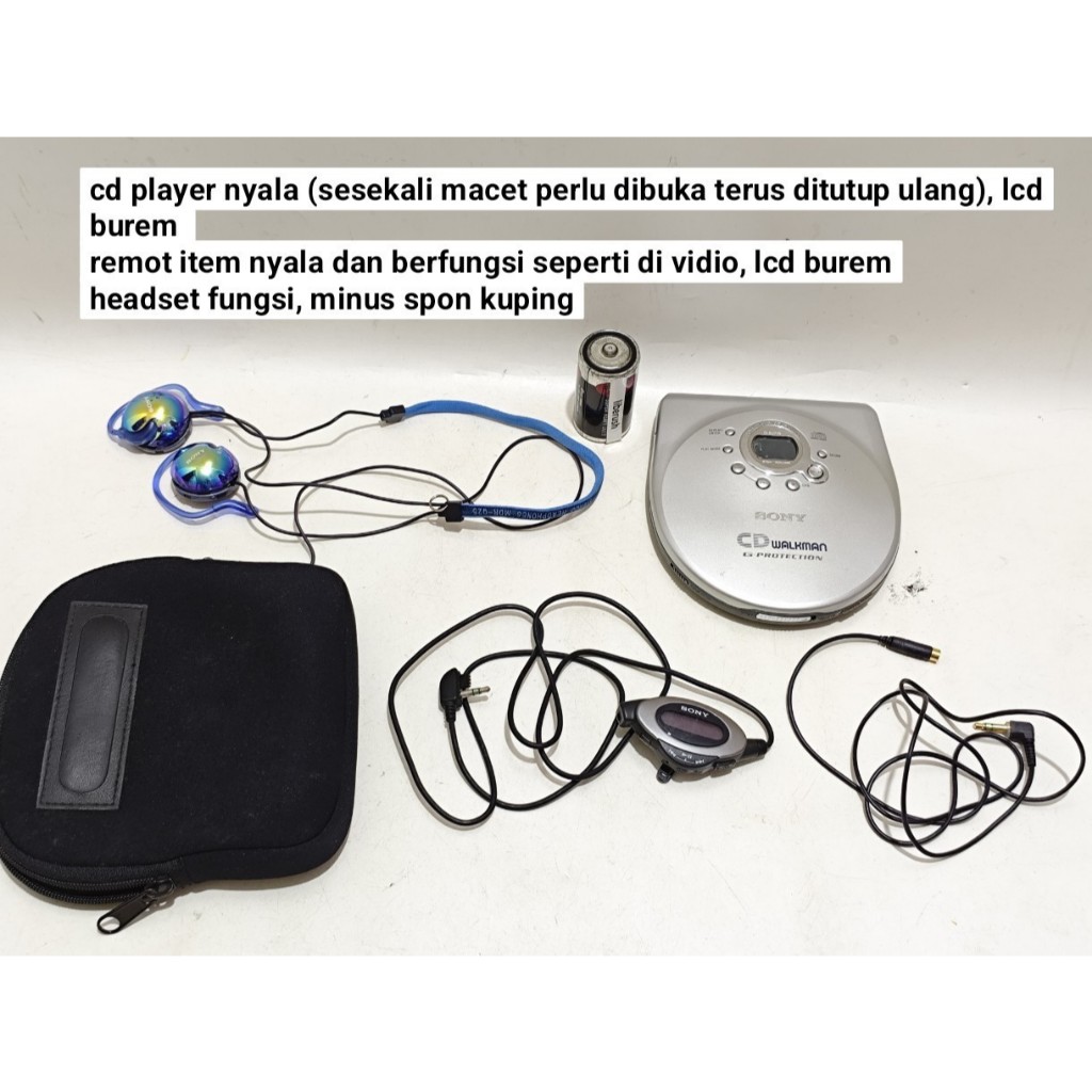 Set sony CD walkman Dej715 disc music player g protection , walkman remote control CD RM CD11L , wal