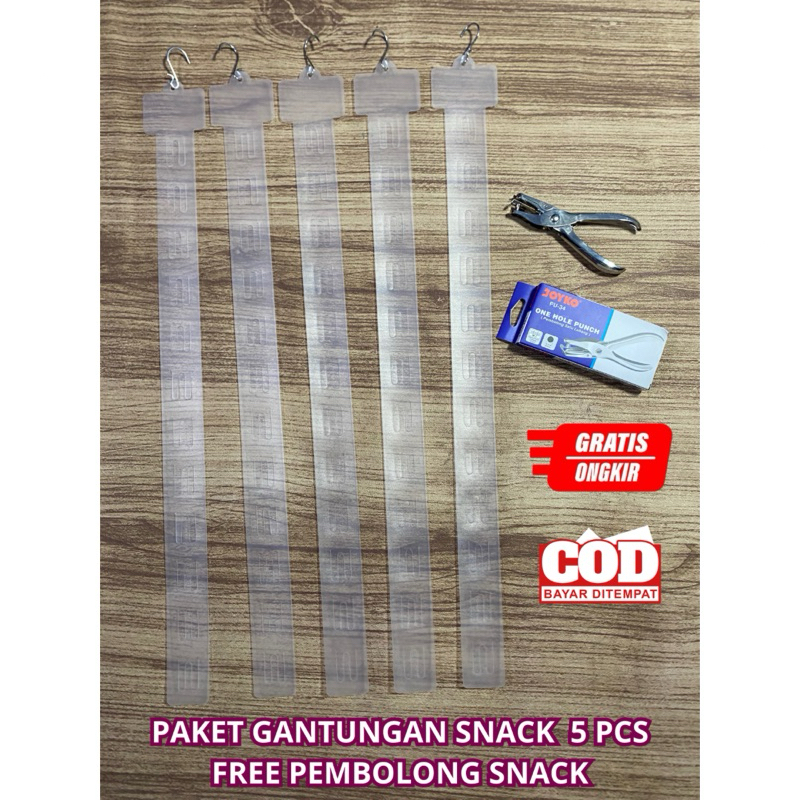 PROMO 5 PCS GANTUNGAN SNACK FREE PEMBOLONG SNACK GANTUNGAN SNACK WARUNG CANTOLAN SNACK GANTUNGAN STR