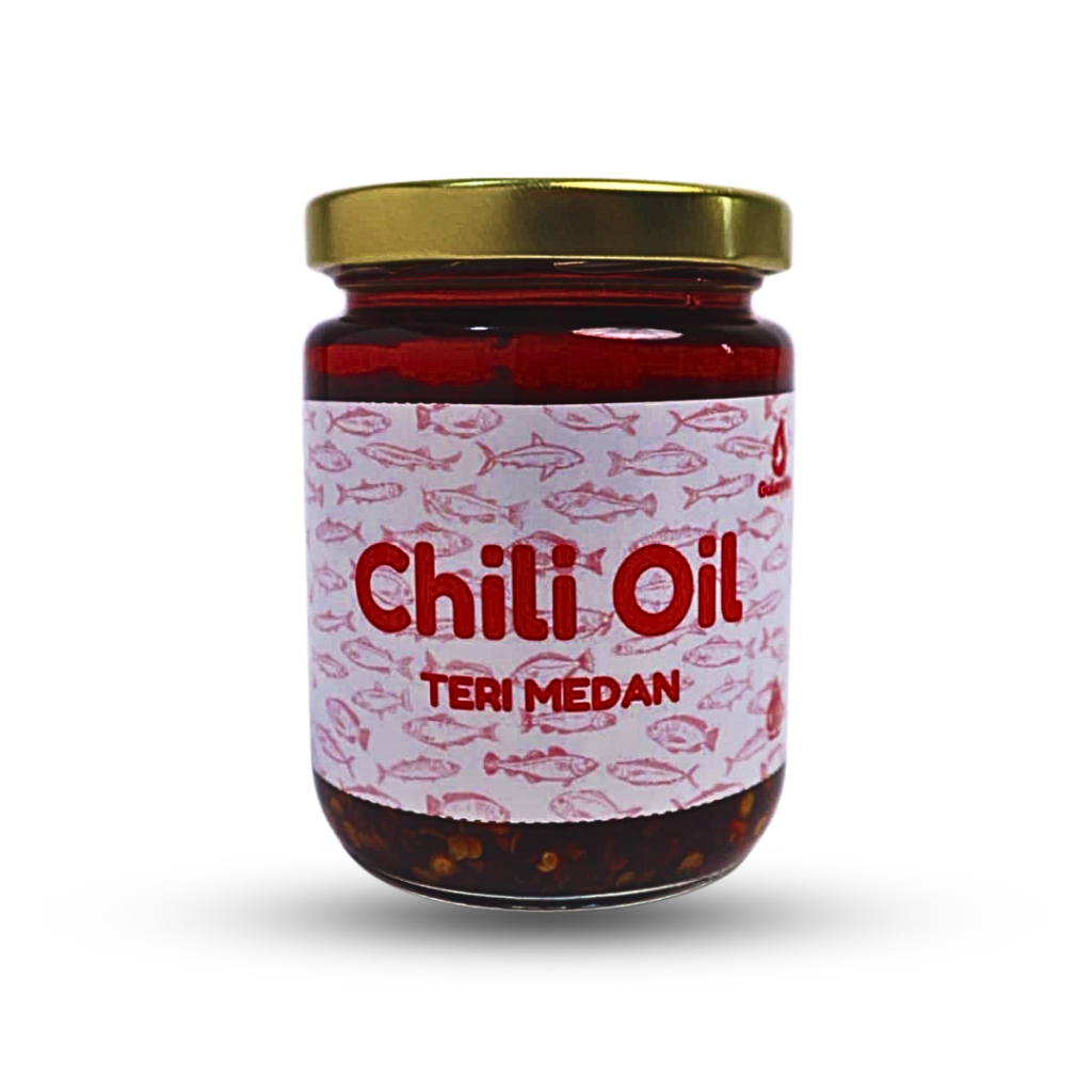 

GulenNdu - Chili Oil Teri Medan 200Gram Botol Kaca Premium Higienis Sambal Serbaguna InstanCOD Medan