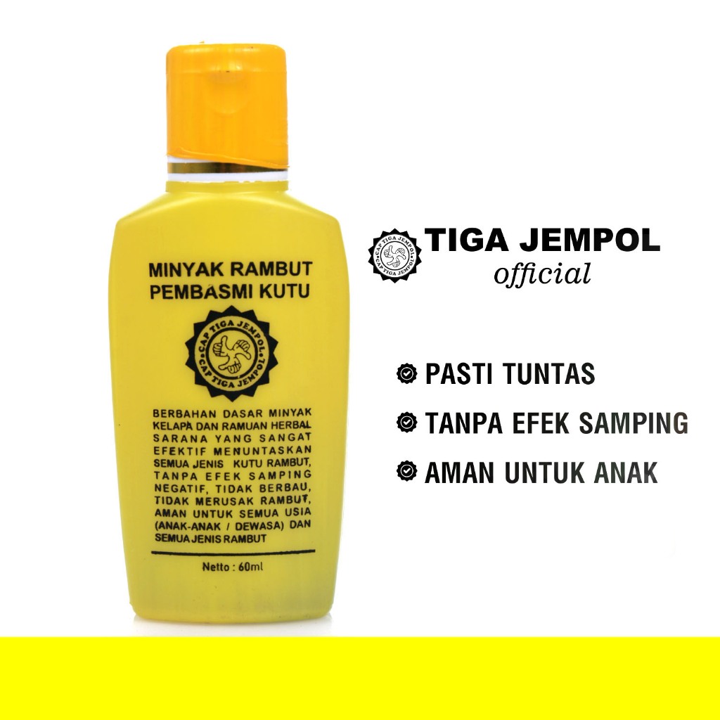 (Grosir 100PCS) Tiga Jempol Pembasmi Kutu Minyak Rambut Pembasmi Kutu Obat Kutu Rambut
