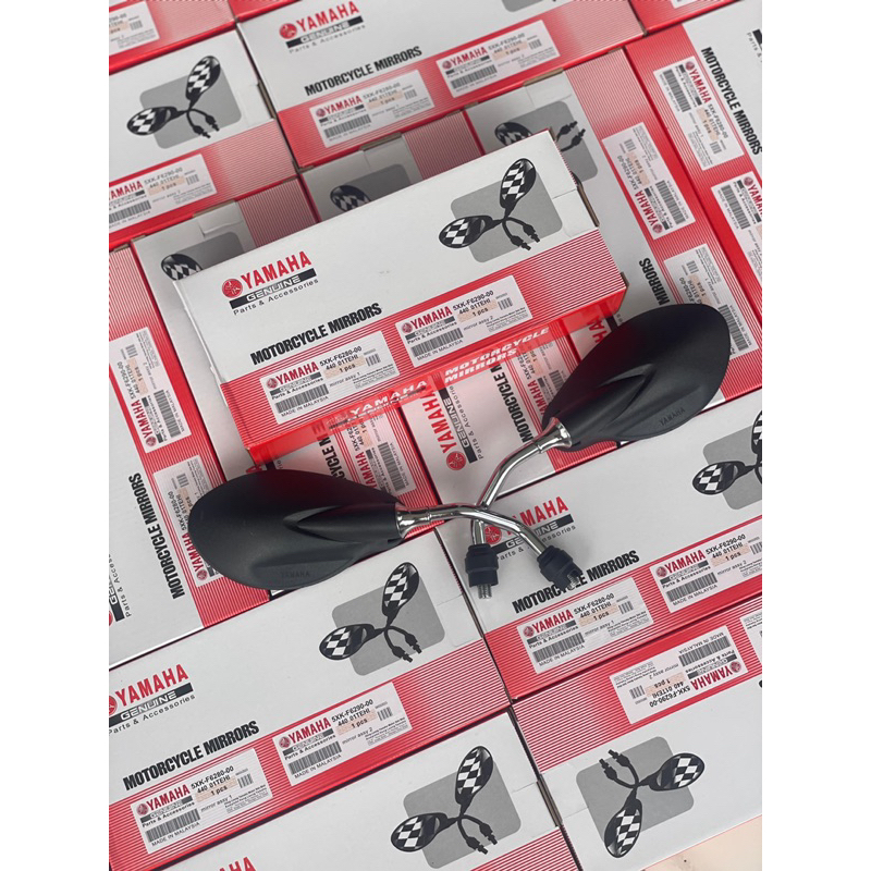 Spion batang crome Yamaha 125Z Yamaha 125ZR Batang Besar Asli Impor Malaysia Crome