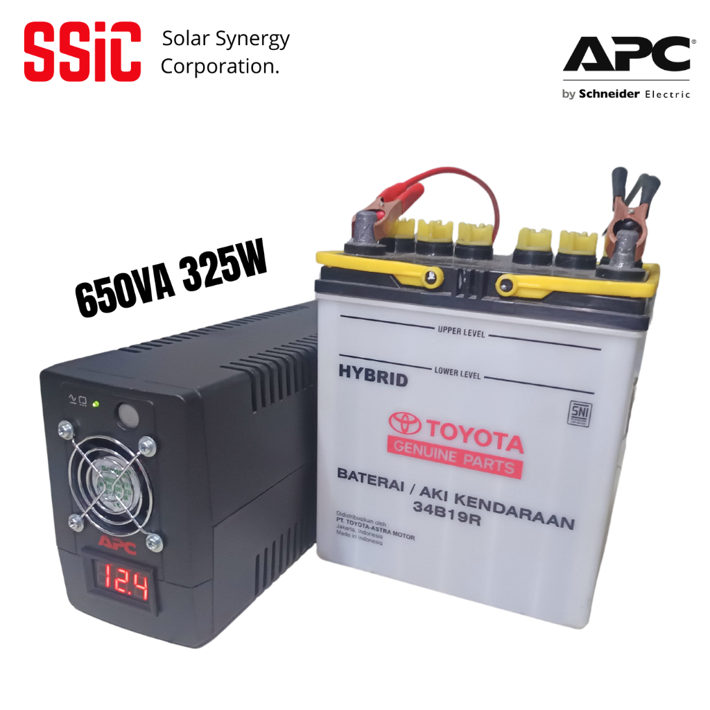 SSIC - UPS APC Modifikasi 325Watt Aki Mobil External Tahan Berjam Jam - Garansi 1 Bulan