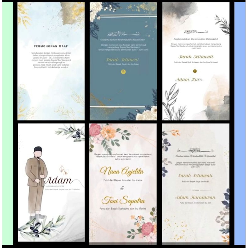 100-AN TEMPLATE UNDANGAN VIDEO WALIMAH, SYUKURAN, AQIQAH, DLL FORMAT PPT