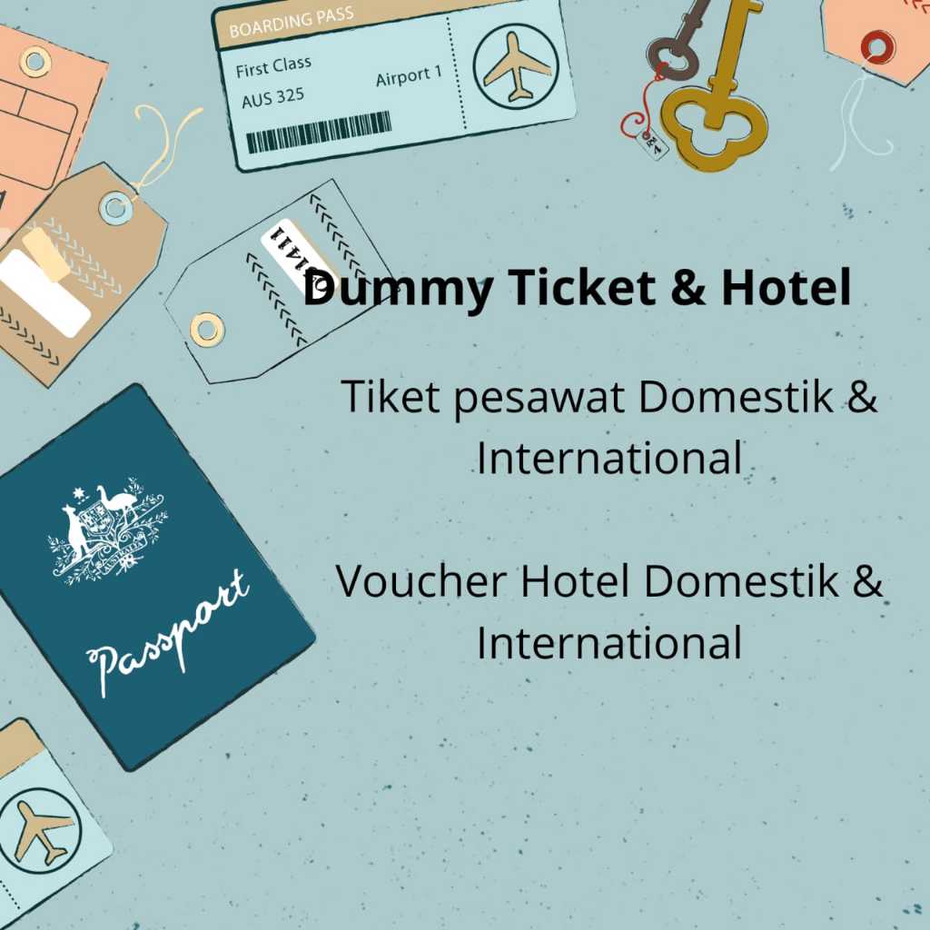 Dummy Ticket Pesawat dan Voucher Hotel untuk Pembuatan Visa