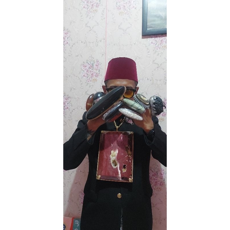 kalung Liontin batu akik Kuningan