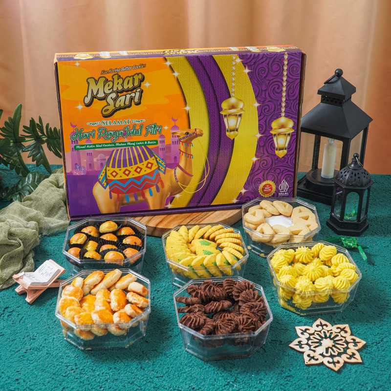 

Paket Kue isi 6 toples pelangi | hampers lebaran | paket kacang murah kue murah