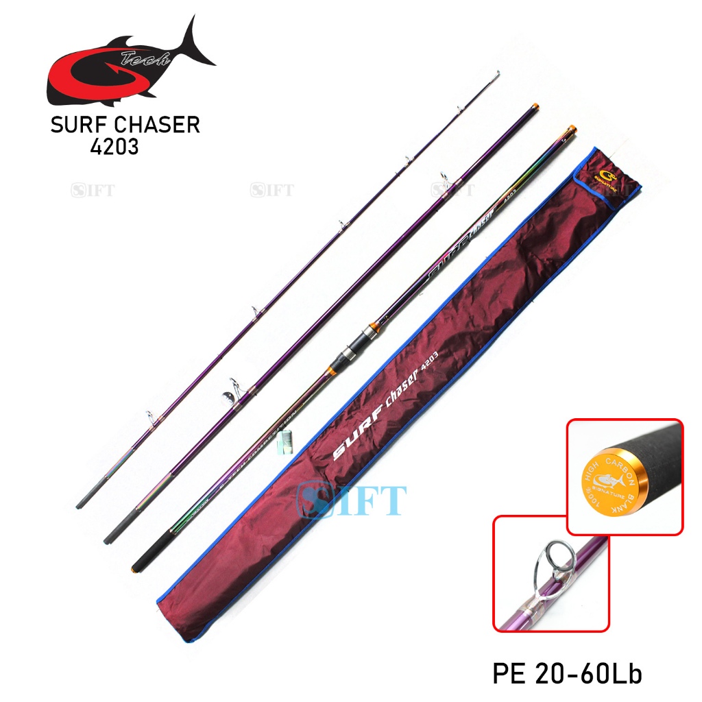 Joran G-TECH SURF CHASER 420 450 CM | Tournament Class Shaft | Rockfishing Pasiran Laut Resmi GTech 