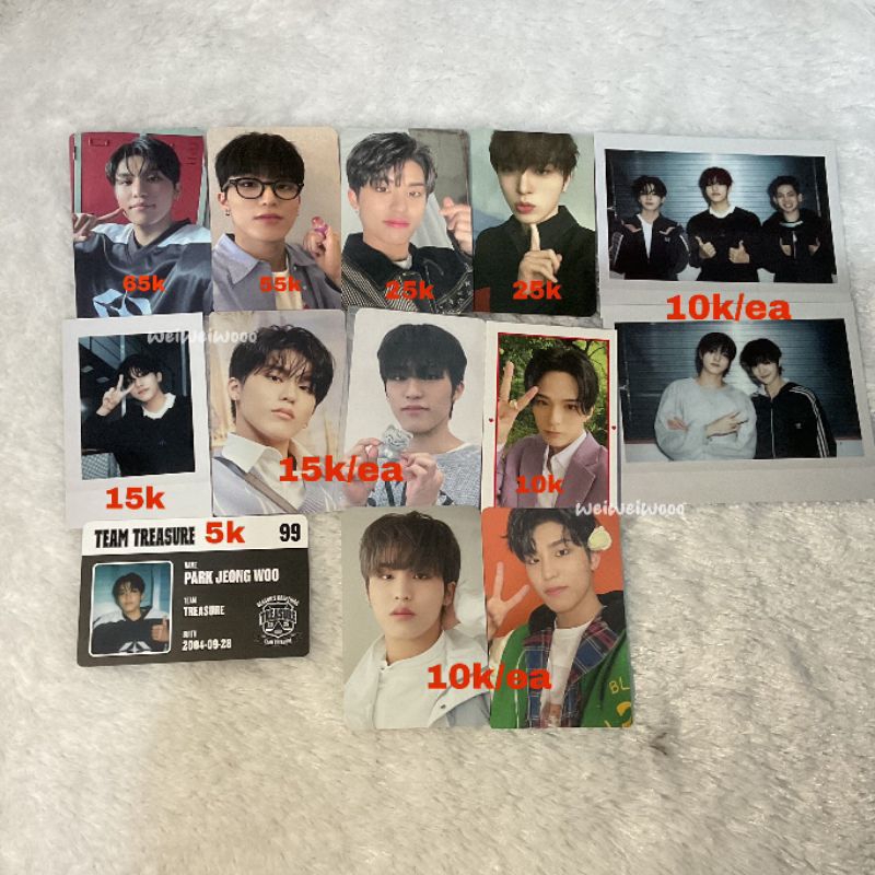 photocard jeongwoo treasure fs kl kacamata