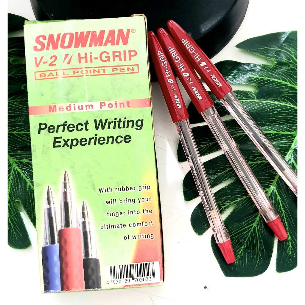 

Ecer Ballpoin pulpen tinta merah Snowman V-1