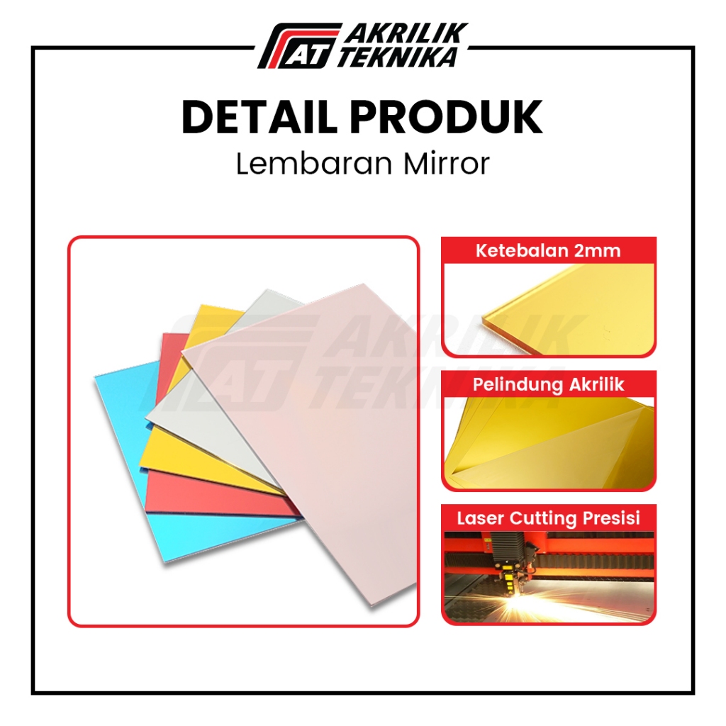 

YU Akrilik Mirror A2 Gold Silver Rose Gold / Acrylic Sheet Mirror / Lembaran Kaca Cermin