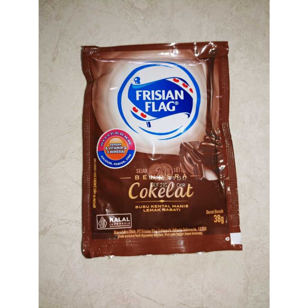 

Susu Kental Manis Frisian Flag Bendera Saset Sachet 38G Putih Coklat Bijian