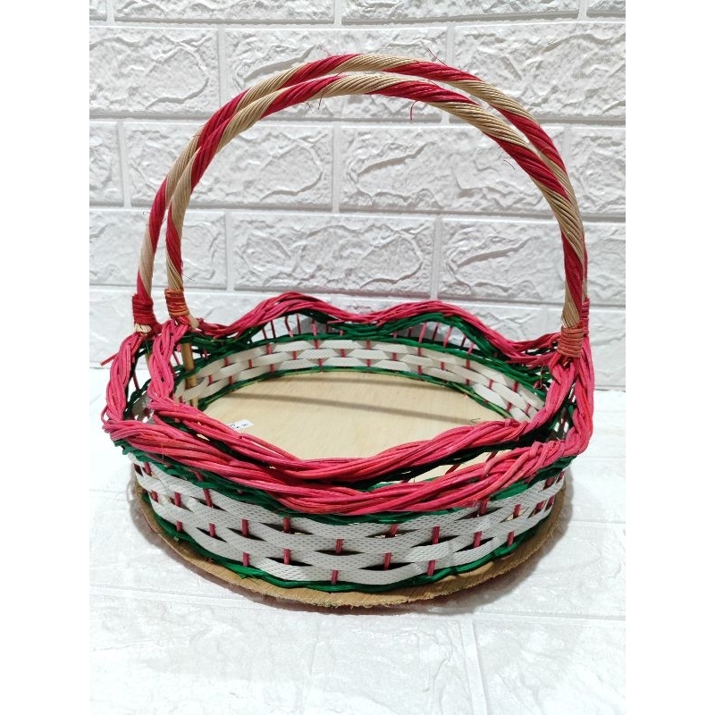 KERANJANG BULAT / KERANJANG PARCEL / KERANJANG BUAH / KERANJANG ROTAN LOTUS