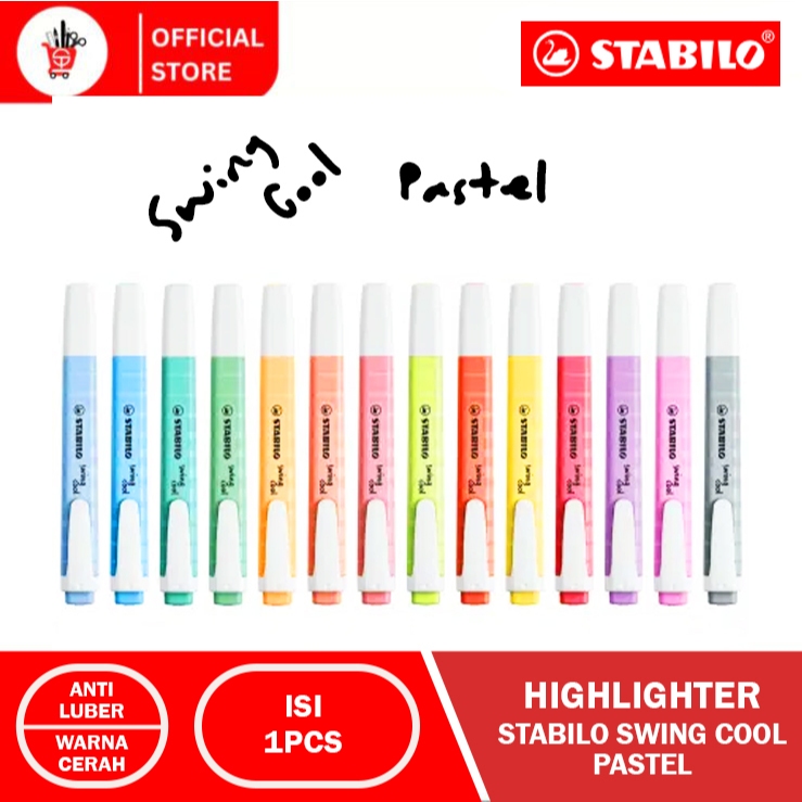 

Highlighter | Stabilo | Penanda Berwarna Stabilo Swing Cool Pastel (1 PCS)