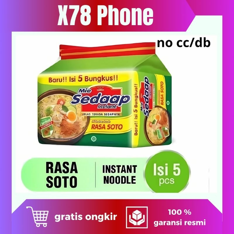 

Sedaap Mie Instant Kuah Rasa Soto Kemasan Bag isi 5