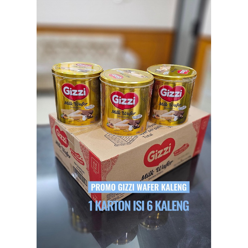 

( Karton ) Promo Wafer Cream Gizzi isi 6 kaleng