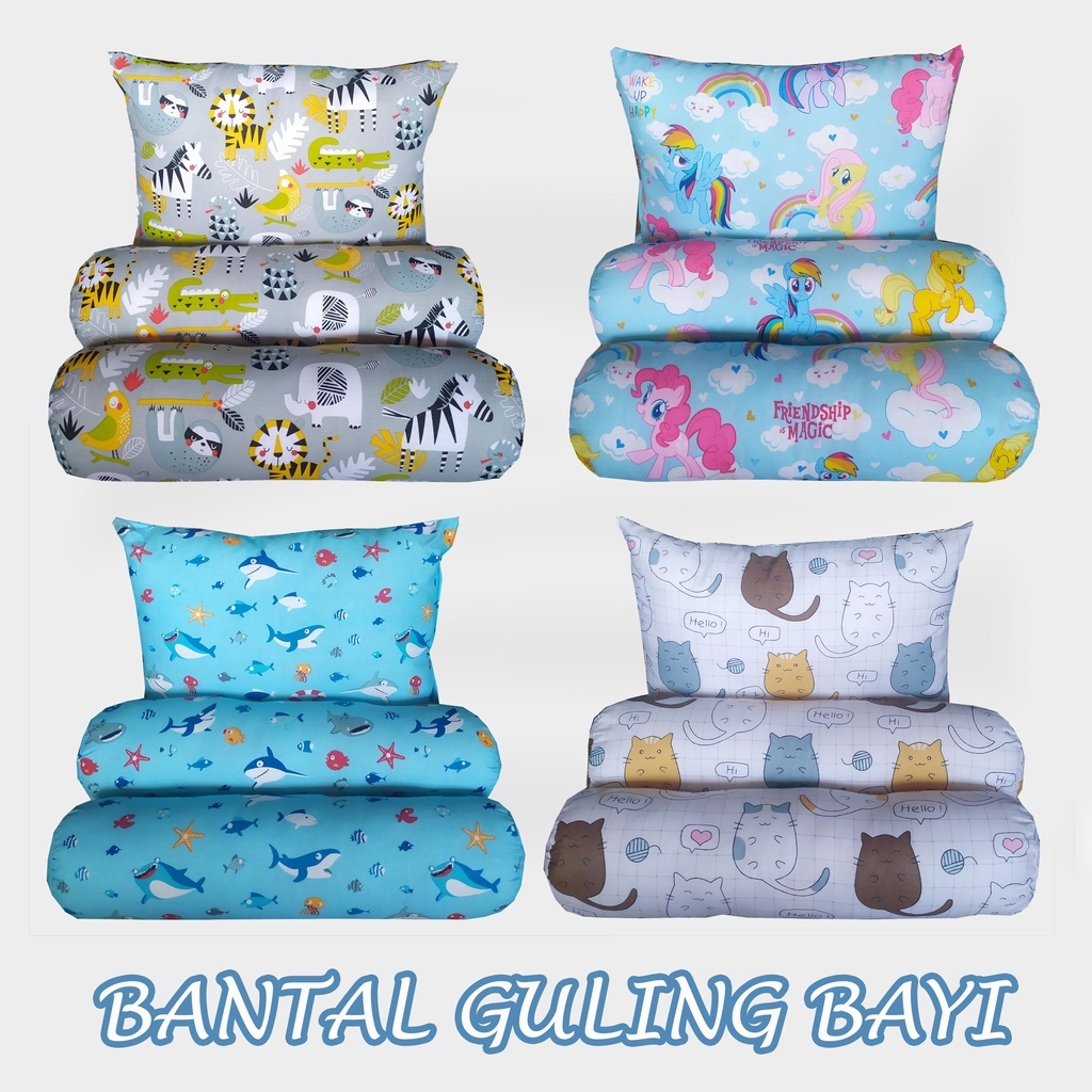 Bantal guling bayi newborn bantal guling nyaman bantal guling bayi set 2 guling 1 bantal