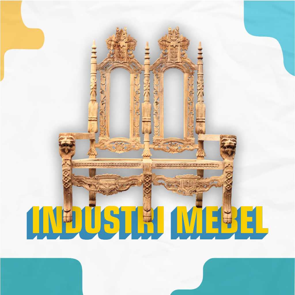 SOFA TAMU MEWAH SOFA RAJA SINGA KAYU JATI