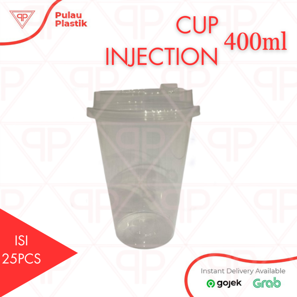 RB Thinwall Cup Injection Bening / Gelas Thinwall Injection + Tutup Bening 400ml 500ml 700ml / 25pcs