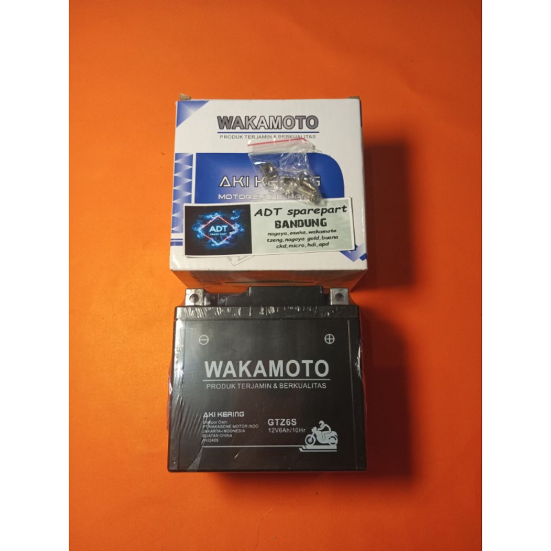 aki kering GTZ-6S 12V/6ah vario, scoopy wakamoto