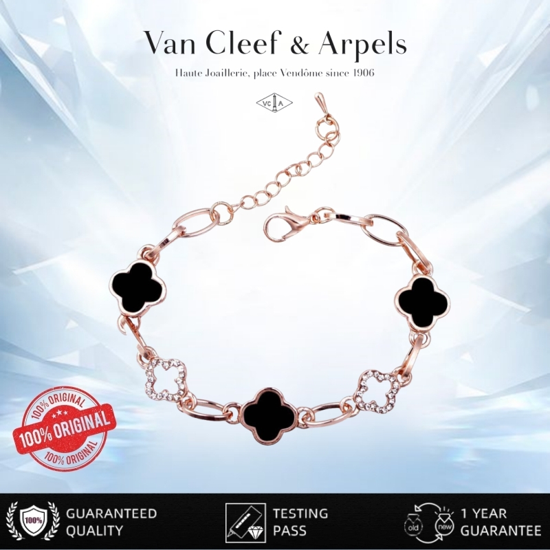 【✅100%original】 Gelang Van Cleef & Arpels/Gelang Van Cleef & Arpels Empat Daun Semanggi/Van Cleef Em