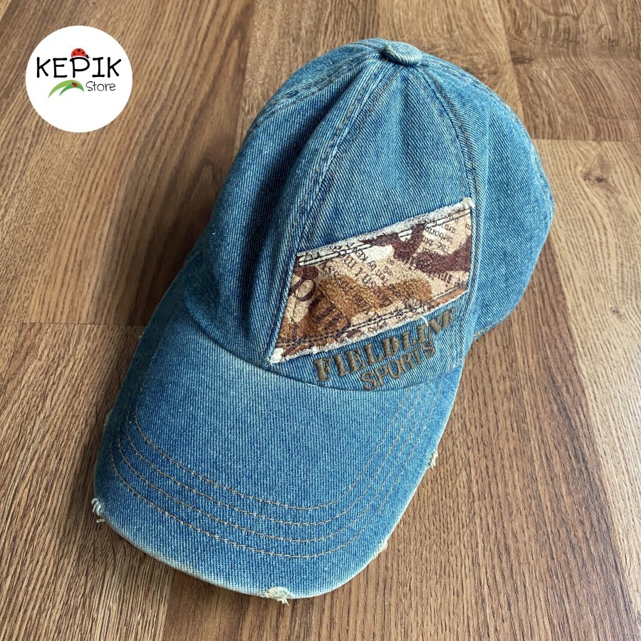 PRELOVED TOPI DENIM WANITA RIPPED JEANS FIELDLINE