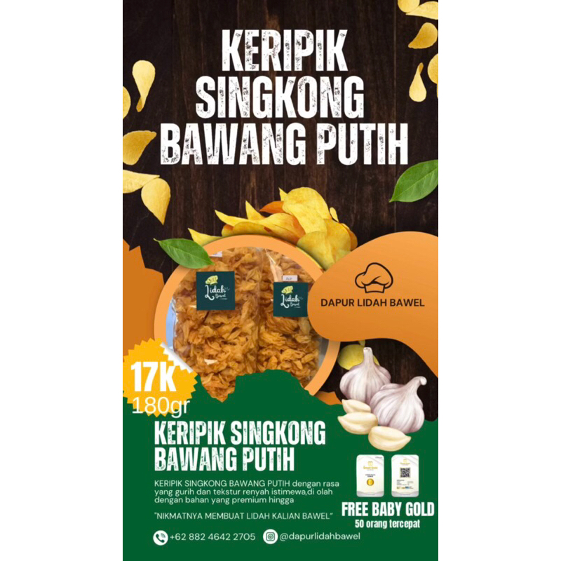

KERIPIK SINGKONG BAWANG PUTIH