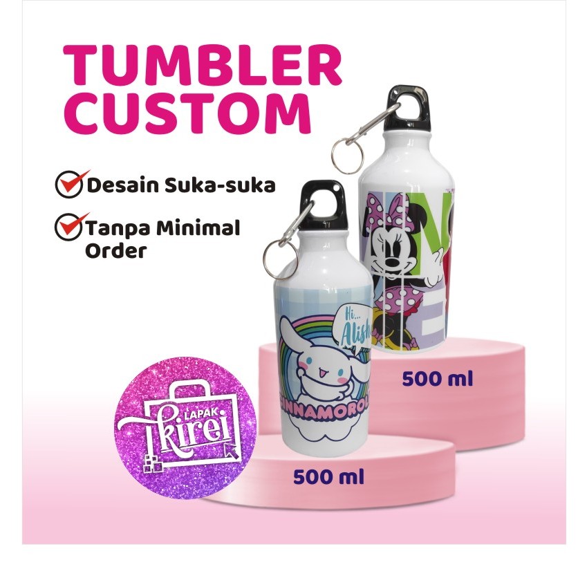 TUMBLER BOTOL MINUM SPORT | JUG | CARABINER | BOTOL SEPEDA | CUSTOM MURAH