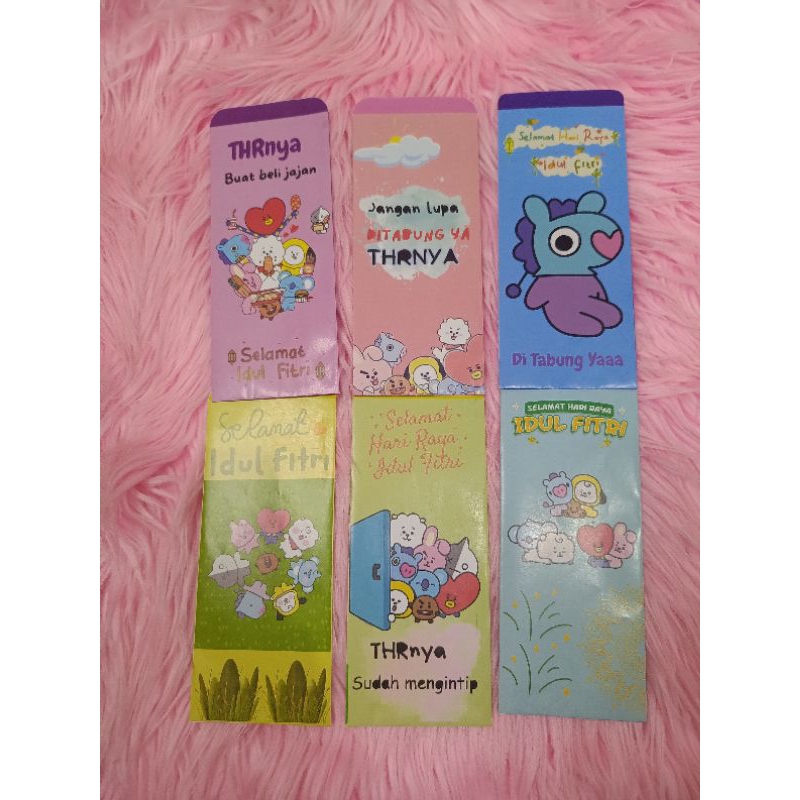 

Amplop lebaran Panjang tema BT21 (12pcs)