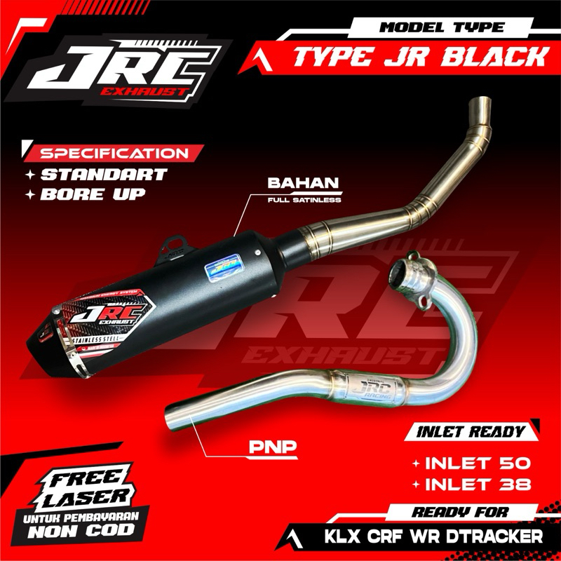 Knalpot CRF KLX WR155 DTRACKER Couting Doff Stainless Steel JRC Original