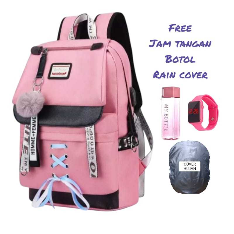 Tas Anak Sekolah Cewek SD SMP SMA Model Korean Style Terbaru