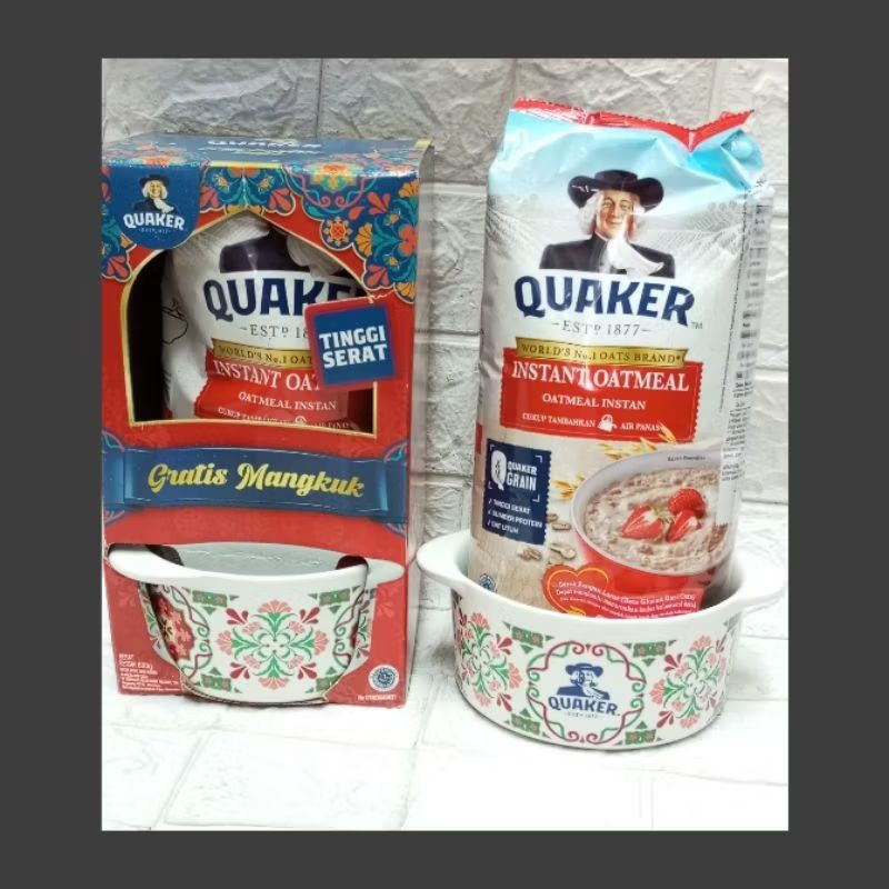 

Quaker oat 800g + gratis mangkok cantik