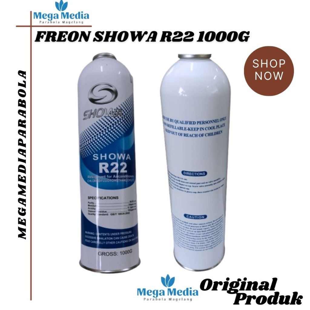 Freon Showa kaleng R22 isi 1kg untuk kulkas ac dll bisa di isi ulang kembali