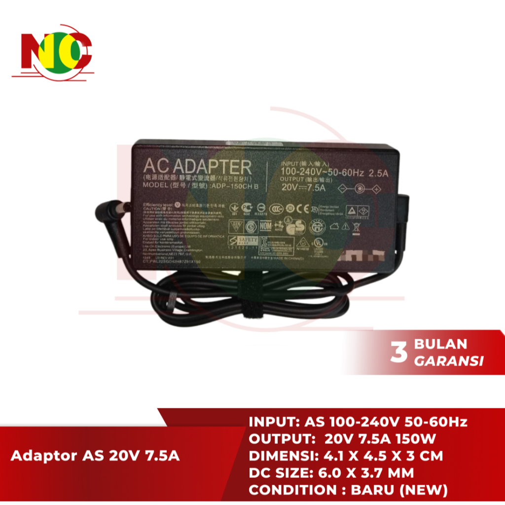 Charger Adaptor AS ROG Strix G531GD G531GT G731GT GL531GT