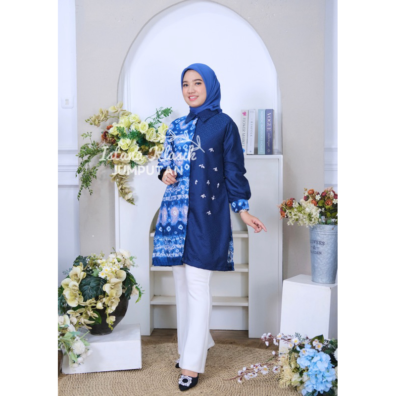 MALAKA TUNIK JUMPUTAN ATASAN JUMPUTAN KOMBINASI TUNIK JUMPUTAN PALEMBANG BY ISTANA KLASIK BATIK KERJ