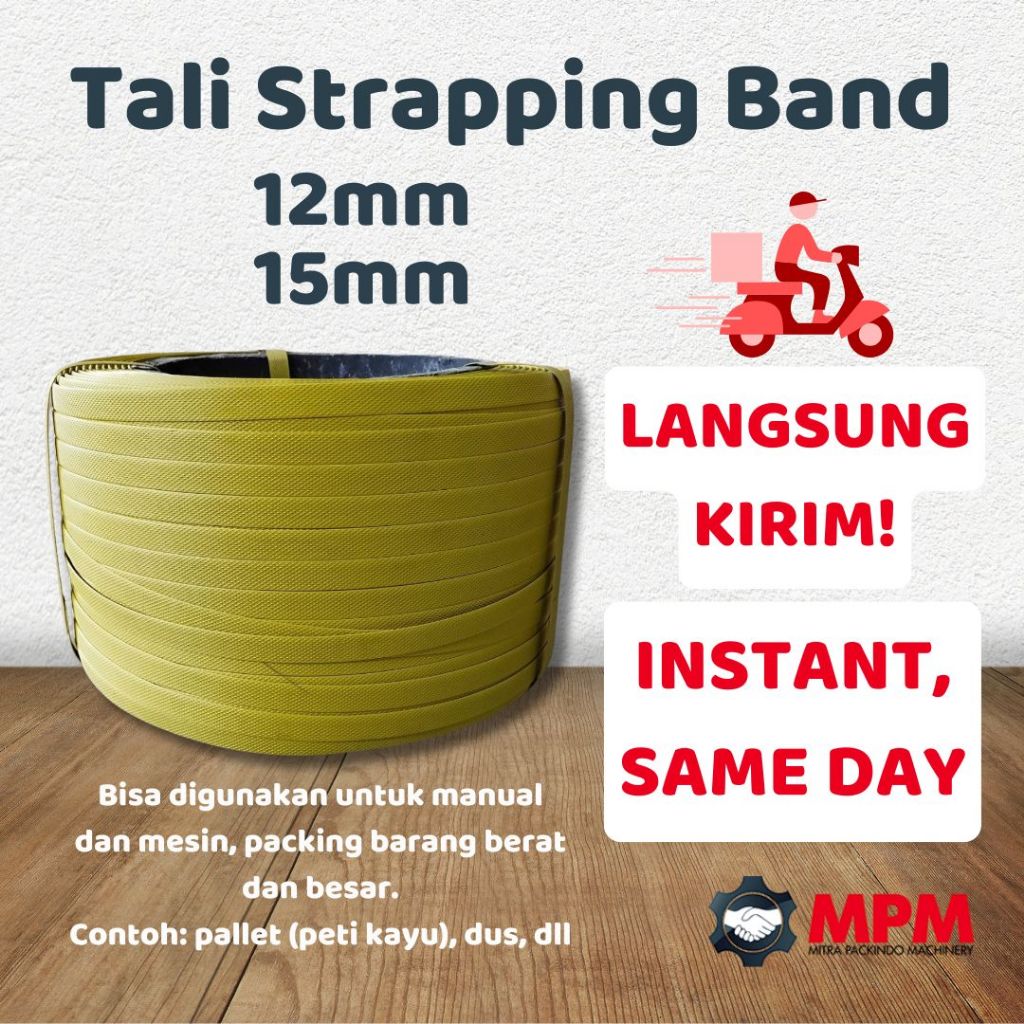 Tali Plastik Peti Gebang 15mm / Tali Strapping Band Tebal 15 mm [ONLY INSTANT]