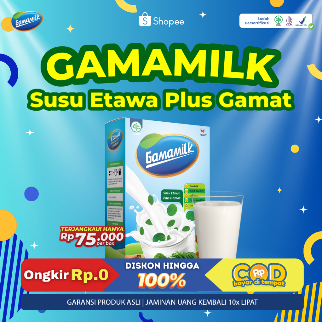 

1 BOX GAMAMILK Original Susu Etawa Plus Ekstrak Gamat - HALAL Dan BPOM