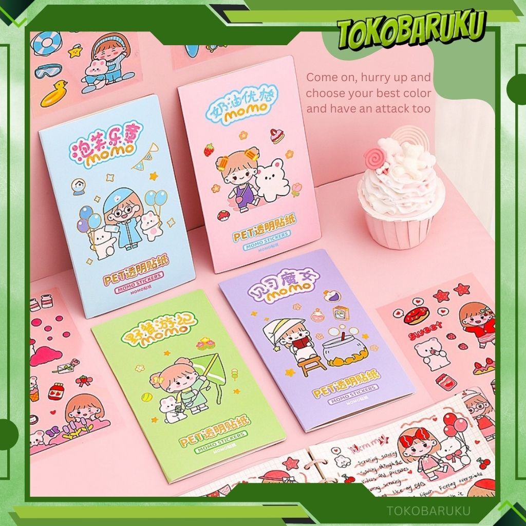 

(KEYA) Stiker Momo Mini Bentuk Amplop Karakter Kartun