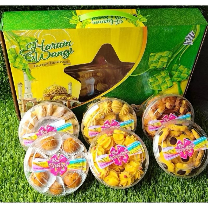 

HAMPERS LEBARAN HARUM WANGI [1 BOX ISI 6 JENIS KUE] | HAMPERS LEBARAN ANEKA JENIS KUE | HADIAH LEBARAN | HAMPERS LEBARAN HARUM WANGI