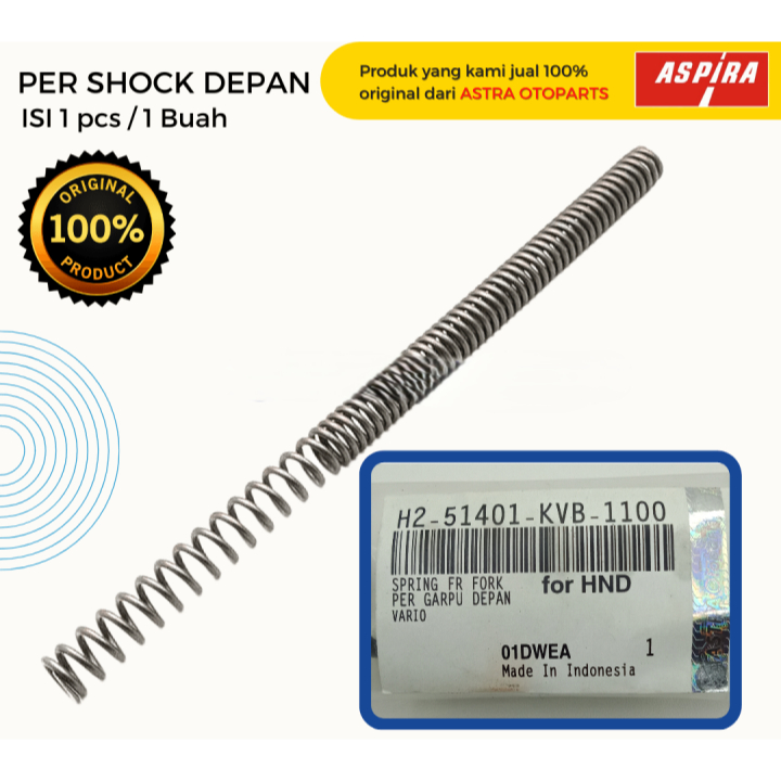 H2-51401-KVB-1100 Per Shock Depan Honda Beat Carbu, Vario 110 Carbu ASPIRA