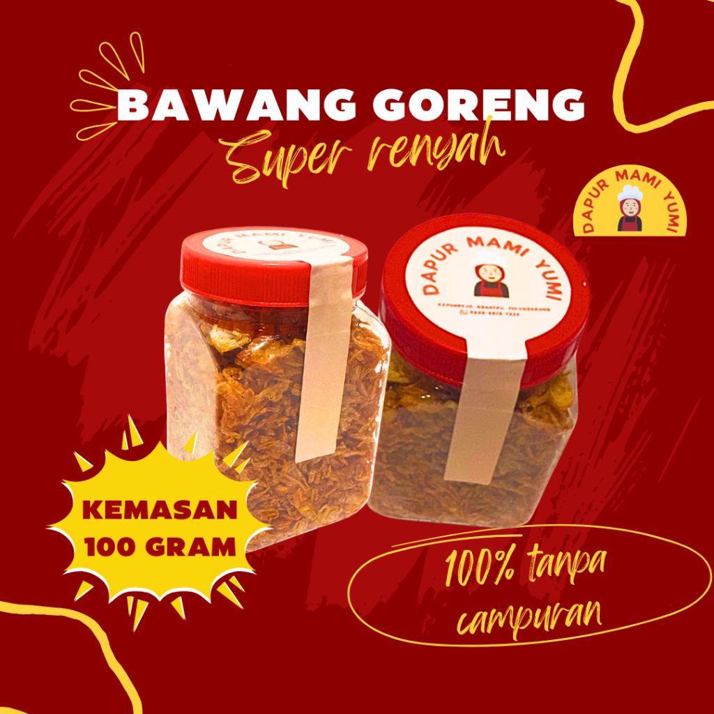 

100gr - Bagor Bawang Goreng - Dapur Mami Yumi - Kemasan 100 Gram - 100% ASLI TANPA CAMPURAN