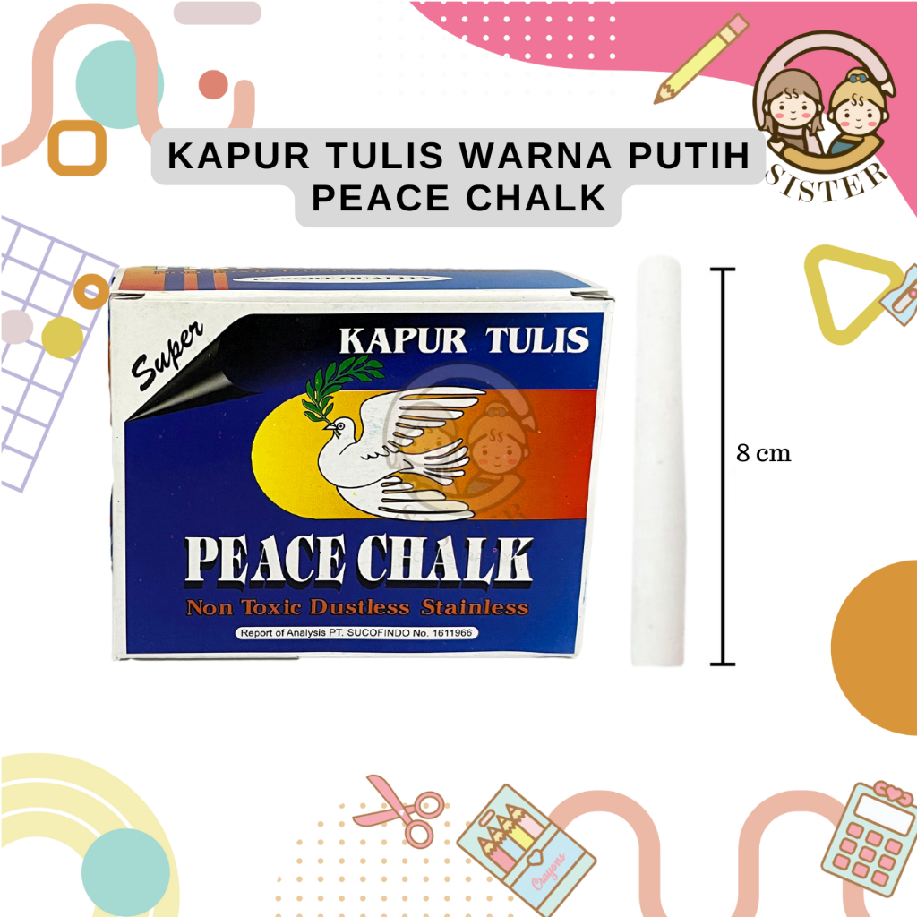 

Kapur Papan Tulis / Kapur Tulis Putih Peace Chalk