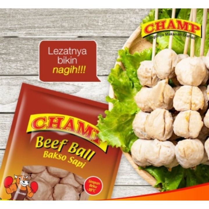 

FROZEN FOOD CHAMP BAKSO SAPI CHAMP MEAT BALL 500GRAM - DISASS JOGJA