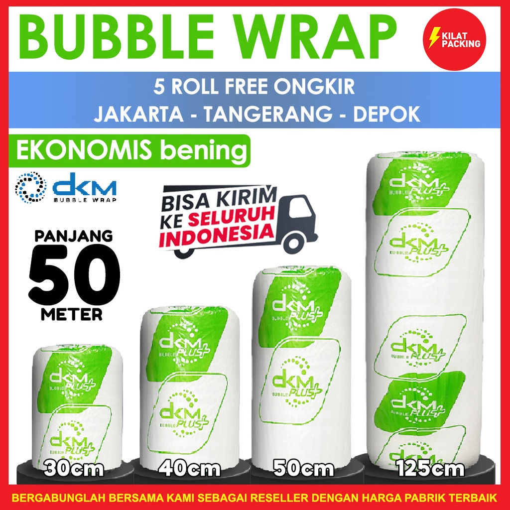

HJK PLASTIK BUBBLE WRAP BENING HIJAU BAGUS / BUBBLE WRAP MURAH DKM+ 50 METER SATUAN
