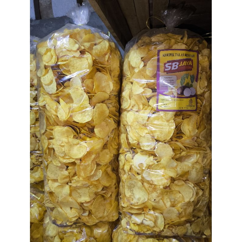 

snack murah keripik talas bulat gurih renyah 500gr , 1kg , 1 bal