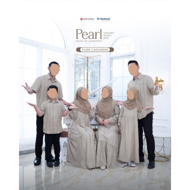 Yasmeera - Pearl | Pure Cashmere | Sarimbit 2025 Baju Lebaran Keluarga Idul Fitri Idul Adha