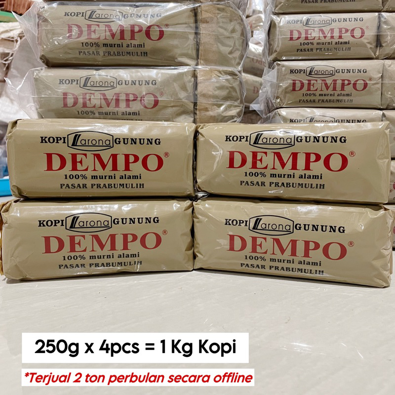 

Paket Hemat Kopi Dempo 1 Kg (250g x 4pcs) / Kopi Dempo / Kopi Larona Gunung Dempo / KOPI HITAM ROBUSTA SEMENDO / SEMENDE MUARA ENIM / KOPI KHAS SUMATERA SELATAN