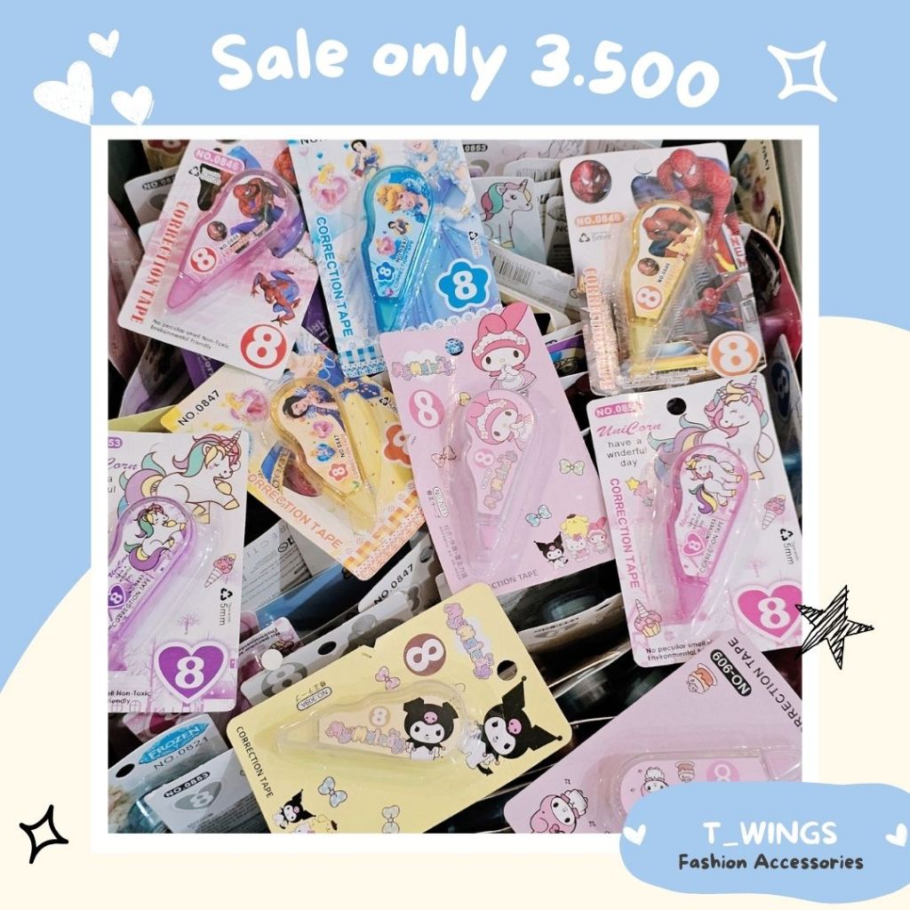 

[ TWO_02 ] SALE Tipe-X Size 8 / Correction tape Penghapus Pulpen