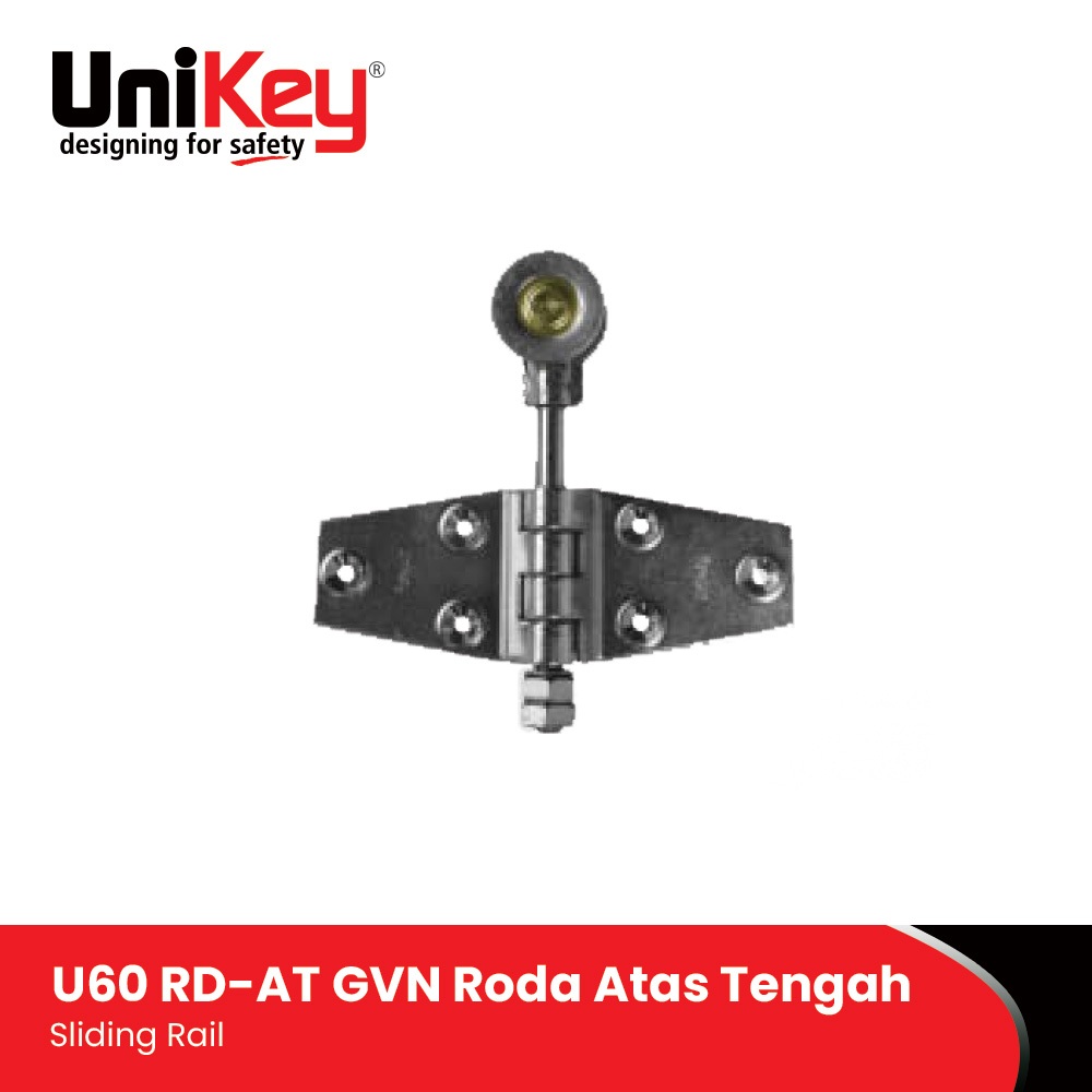 UniKey Sliding Rail System Roda Atas Tengah U80, U60 RD-AT GVN