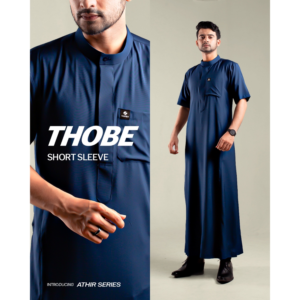 Hurim - Jubah Thobe Saudi Pria Lengan Pendek Athir Series