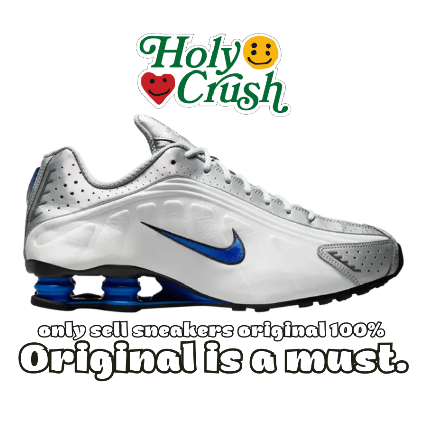 Nike Shox R4 Mettalic Silver Blue/Orlando - Original 100% Authentic